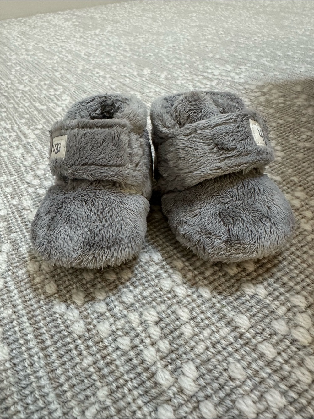 UGG Baby Gray Fuzzy Booties 🩶